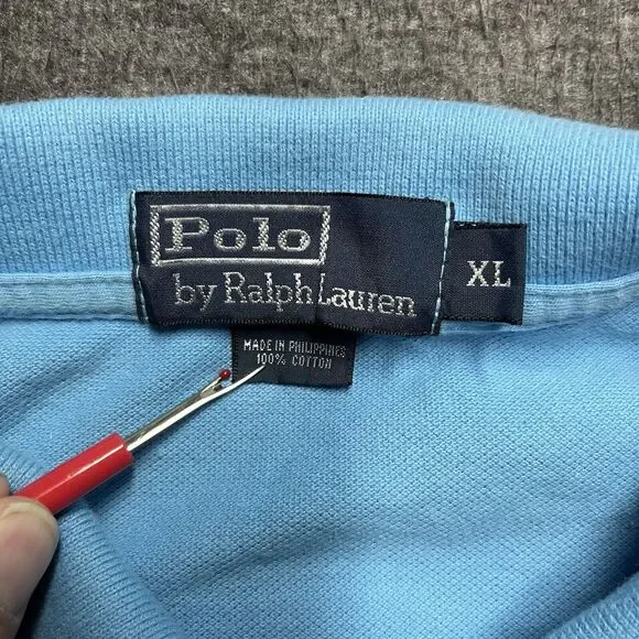 Polo Ralph Lauren Short Sleeve Shirt Mens XL Blue Cotton - Picture 2 of 5